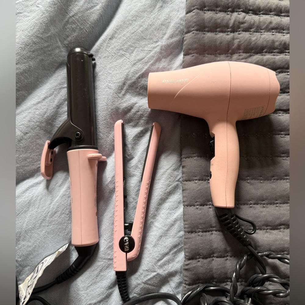 Eva-nyc Pink Hair Styling Set